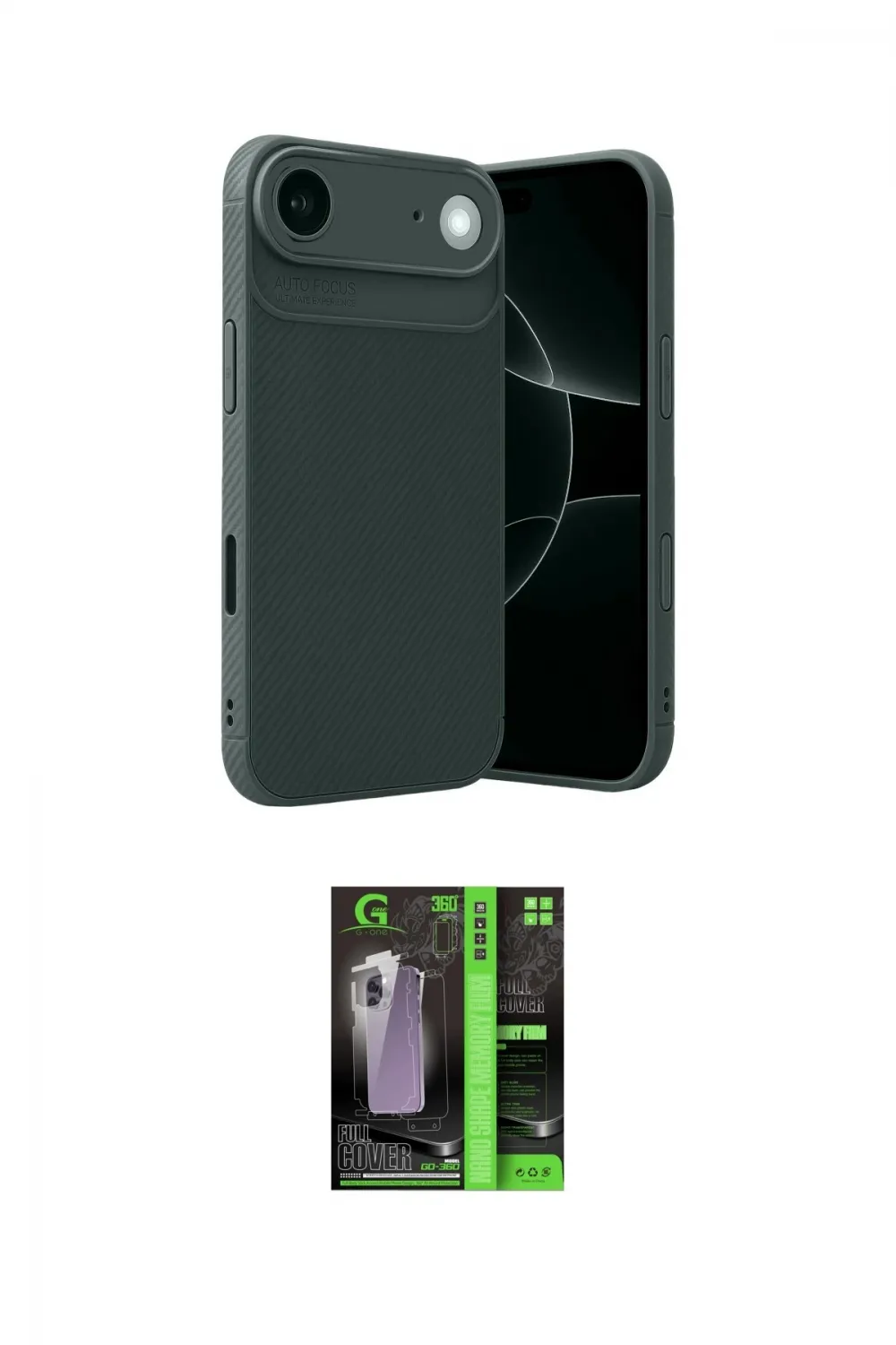 ieg™ iPhone 17 Air Kılıf Eksen Form Prime - Şeffaf 360 Full Body Arka Koruyucu