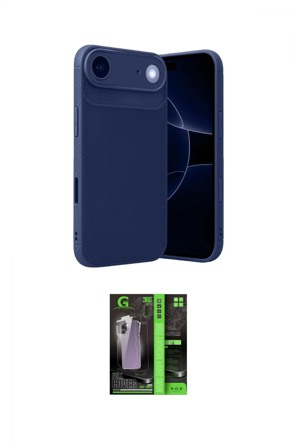 ieg™ iPhone 17 Air Kılıf Eksen Form Prime - Şeffaf 360 Full Body Arka Koruyucu