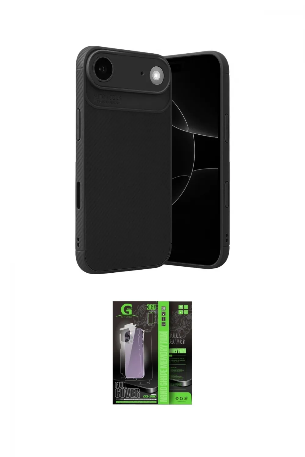 ieg™ iPhone 17 Air Kılıf Eksen Form Prime - Şeffaf 360 Full Body Arka Koruyucu