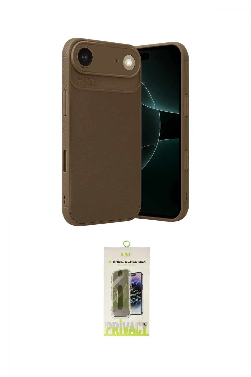 ieg™ iPhone 17 Air Kılıf Eksen Form Prime - Siyah Joko Magic 5D Hayalet Cam