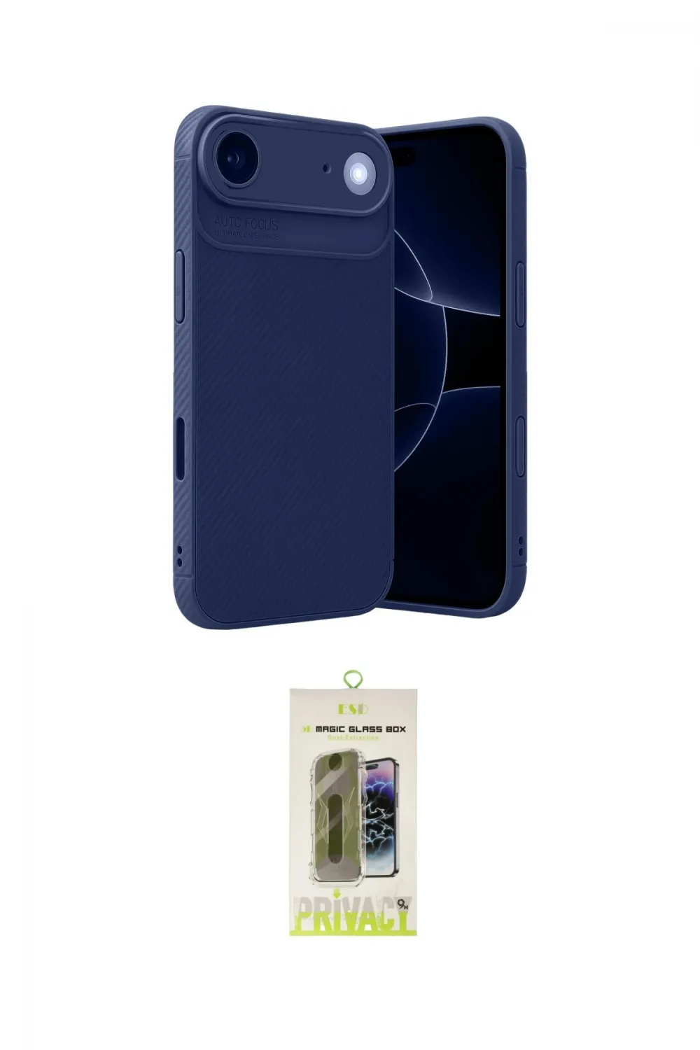 ieg™ iPhone 17 Air Kılıf Eksen Form Prime - Siyah Joko Magic 5D Hayalet Cam