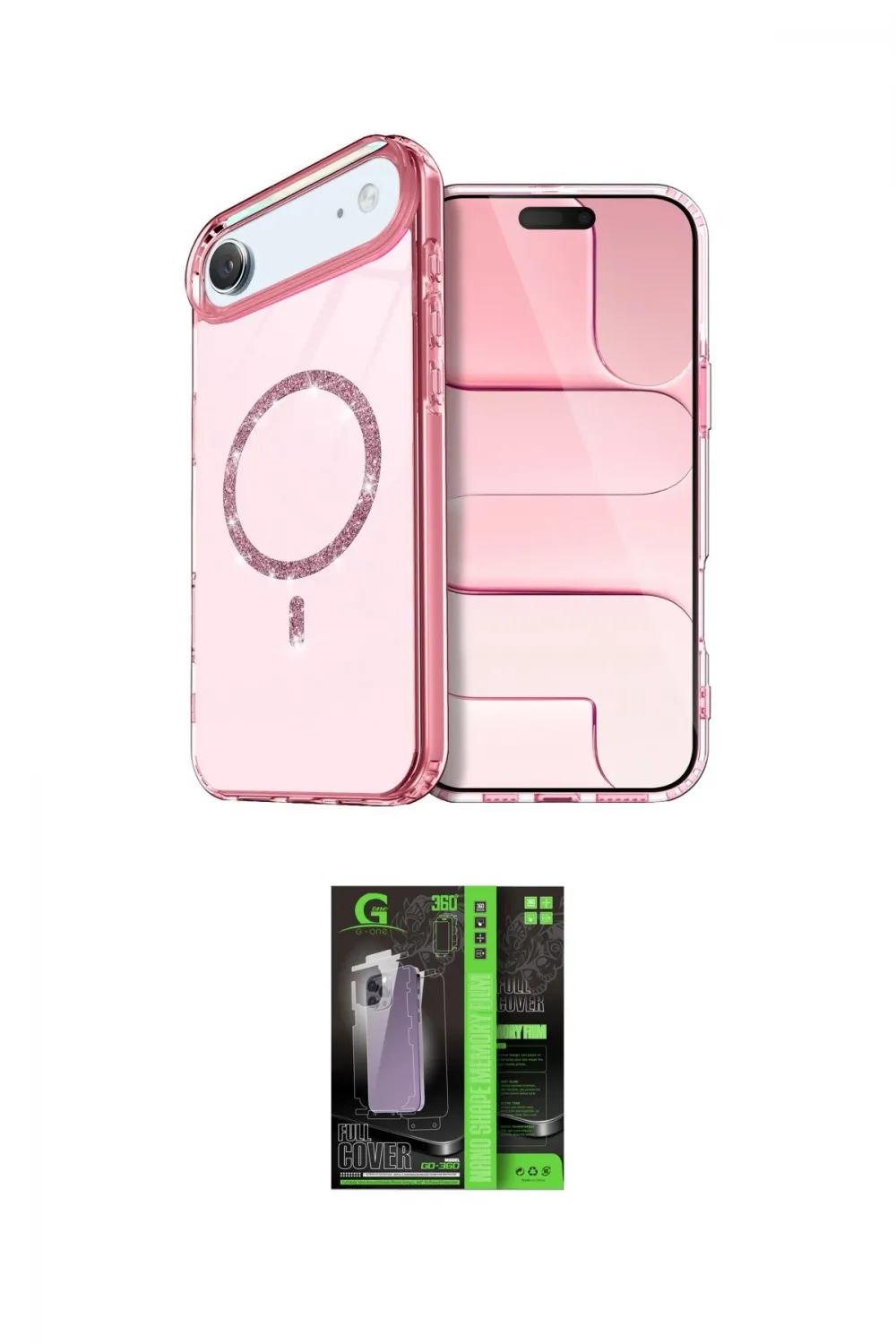 ieg™ iPhone 17 Air Kılıf Kıvılcım Form Prime - Şeffaf 360 Full Body Arka Koruyucu