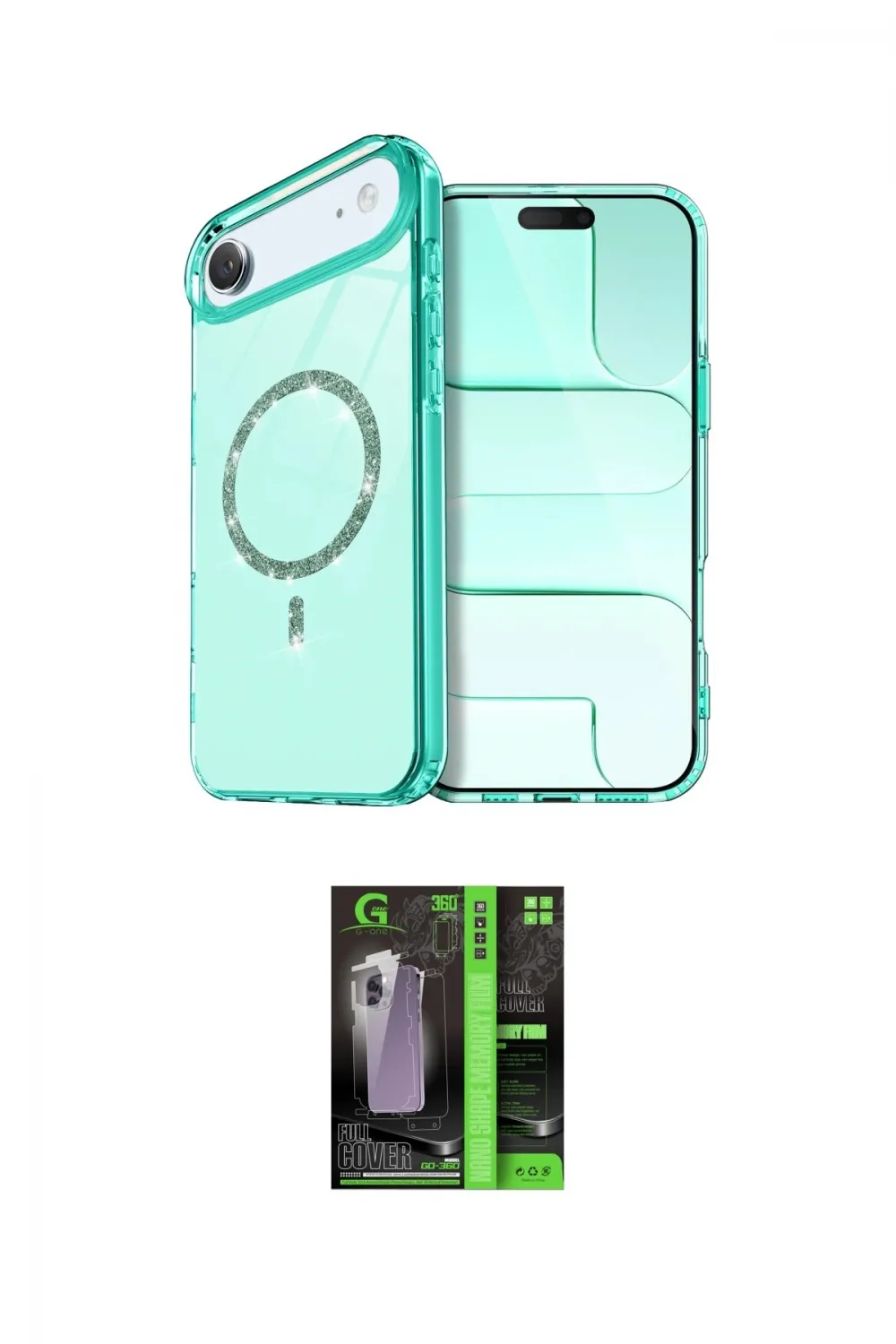 ieg™ iPhone 17 Air Kılıf Kıvılcım Form Prime - Şeffaf 360 Full Body Arka Koruyucu