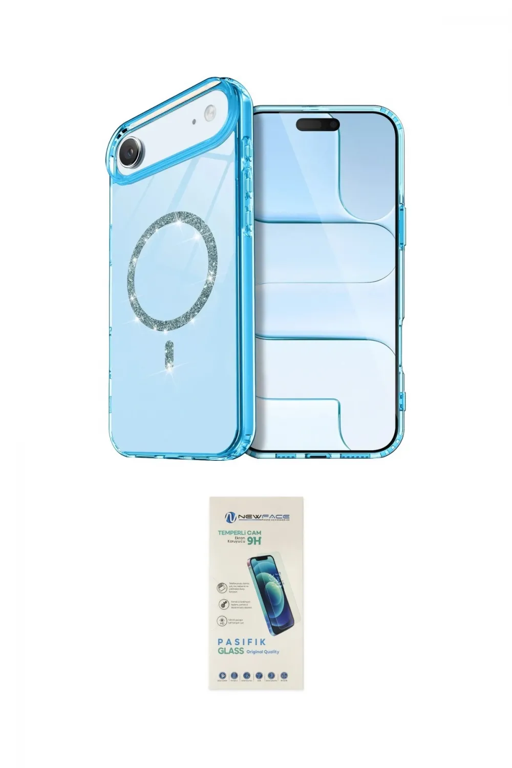 ieg™ iPhone 17 Air Kılıf Kıvılcım Form Prime - Şeffaf Pasifik Cam Ekran Koruyucu