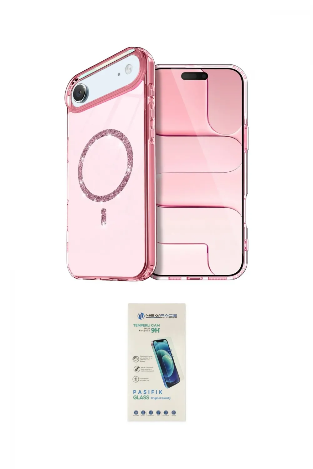 ieg™ iPhone 17 Air Kılıf Kıvılcım Form Prime - Şeffaf Pasifik Cam Ekran Koruyucu
