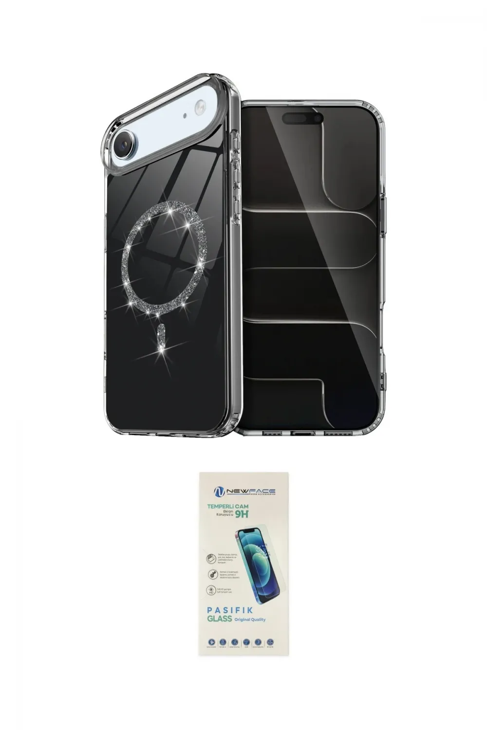ieg™ iPhone 17 Air Kılıf Kıvılcım Form Prime - Şeffaf Pasifik Cam Ekran Koruyucu