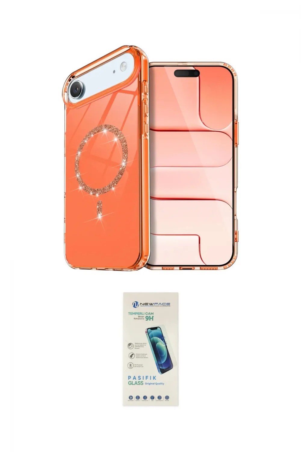 ieg™ iPhone 17 Air Kılıf Kıvılcım Form Prime - Şeffaf Pasifik Cam Ekran Koruyucu