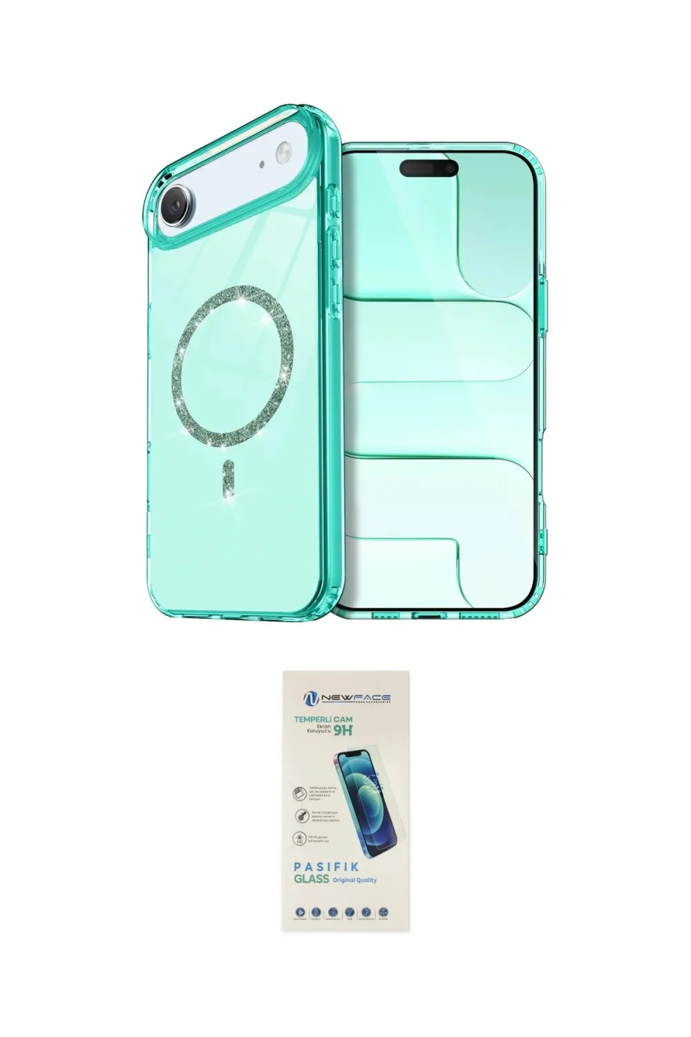 ieg™ iPhone 17 Air Kılıf Kıvılcım Form Prime - Şeffaf Pasifik Cam Ekran Koruyucu