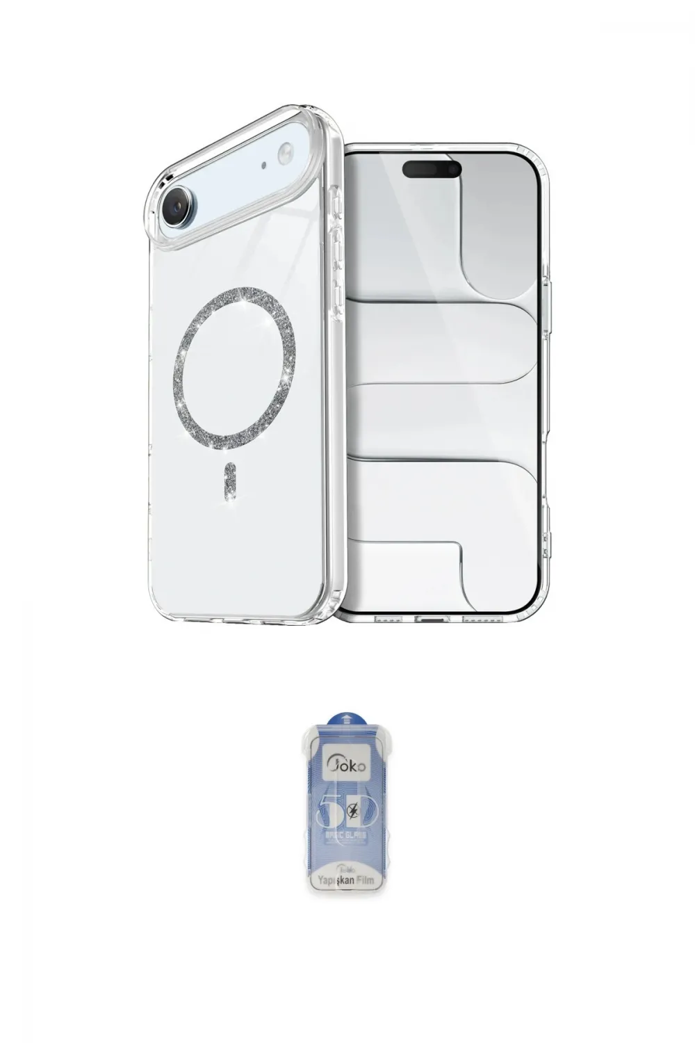 ieg™ iPhone 17 Air Kılıf Kıvılcım Form Prime - Siyah Joko Magic 5D Cam