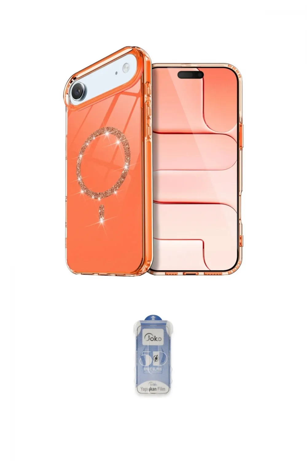 ieg™ iPhone 17 Air Kılıf Kıvılcım Form Prime - Siyah Joko Magic 5D Cam