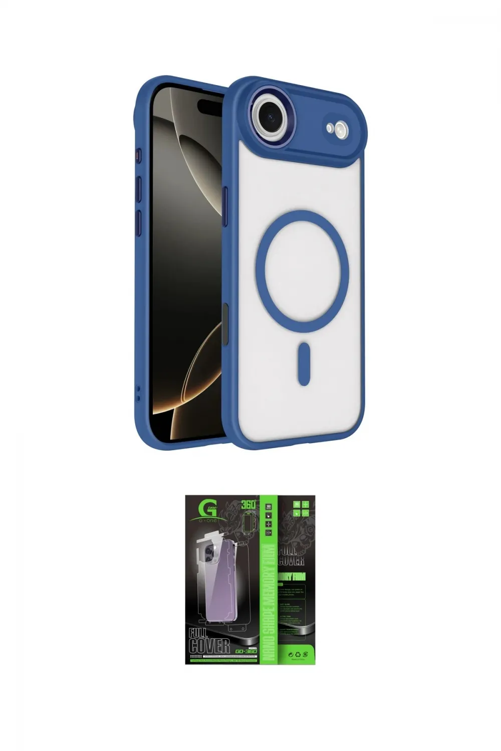 ieg™ iPhone 17 Air Kılıf Kıvılcım Prime - Şeffaf 360 Full Body Arka Koruyucu