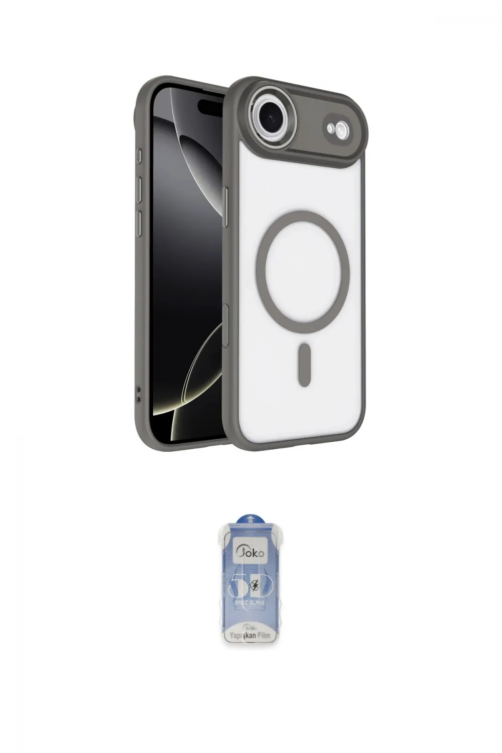 ieg™ iPhone 17 Air Kılıf Kıvılcım Prime - Siyah Joko Magic 5D Cam