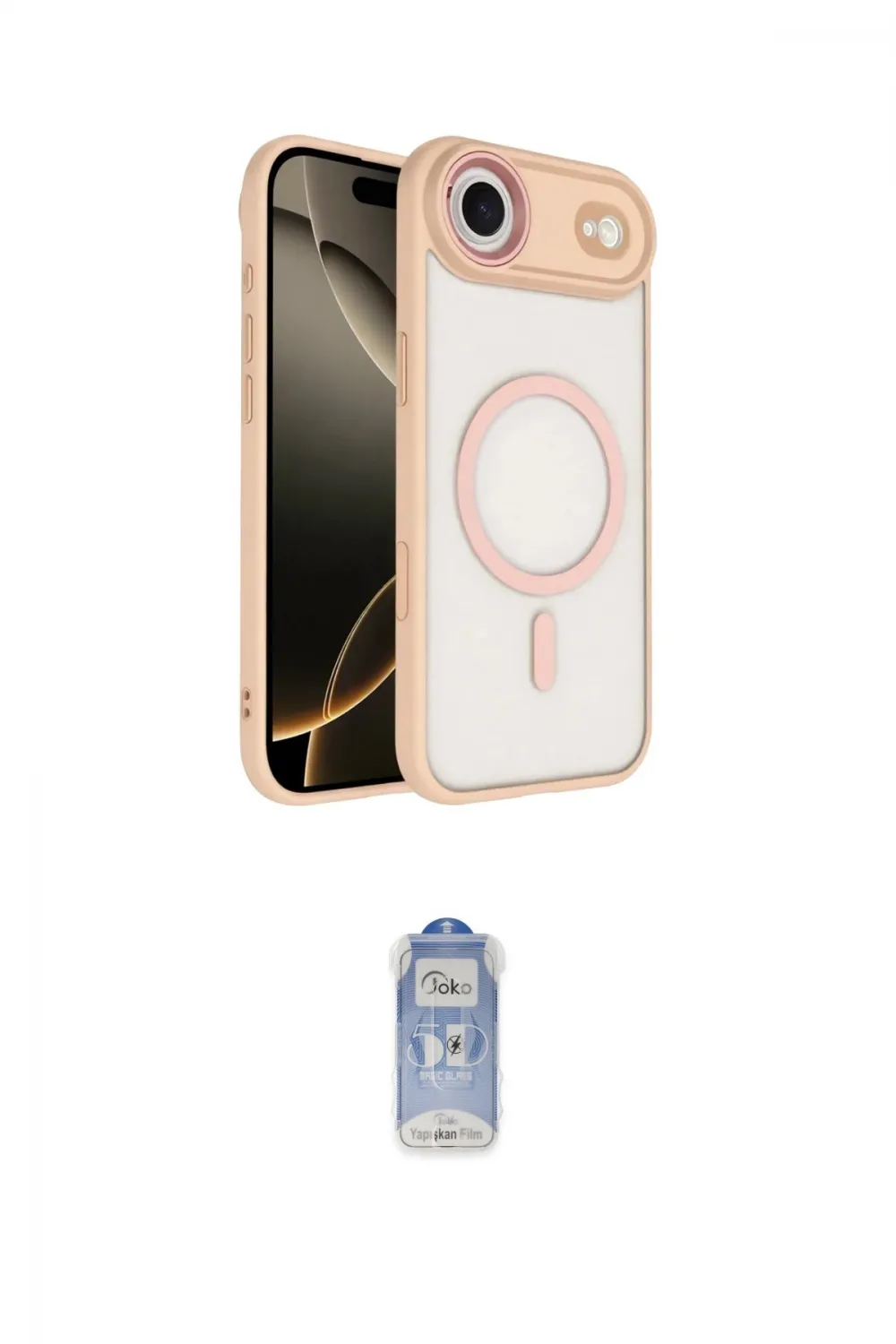 ieg™ iPhone 17 Air Kılıf Kıvılcım Prime - Siyah Joko Magic 5D Cam
