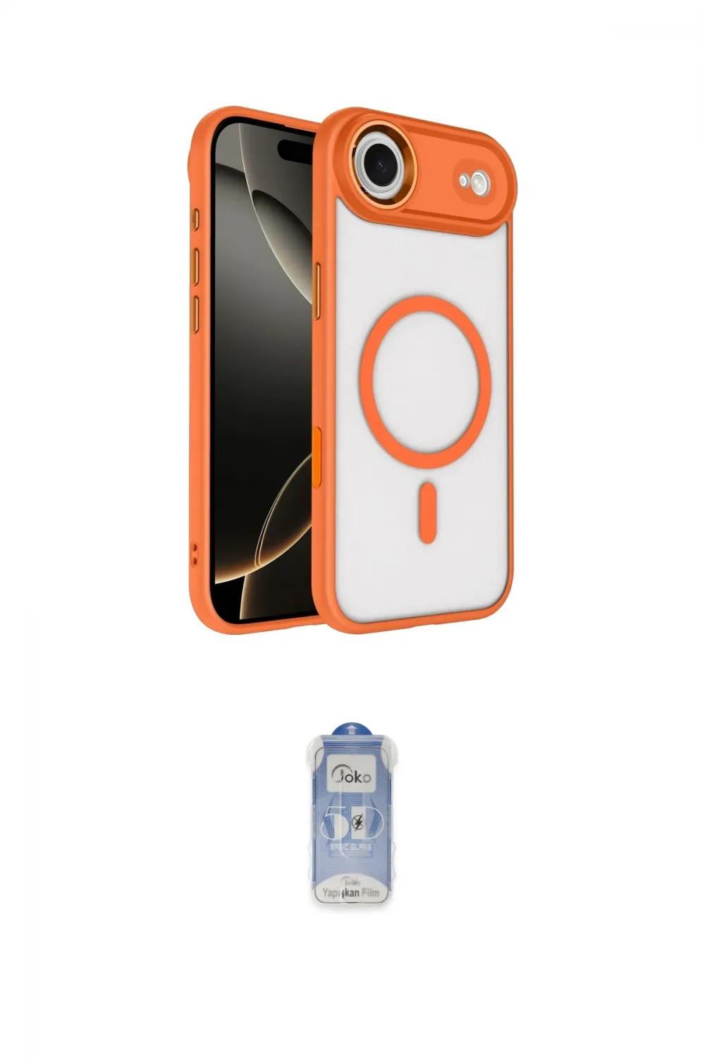 ieg™ iPhone 17 Air Kılıf Kıvılcım Prime - Siyah Joko Magic 5D Cam