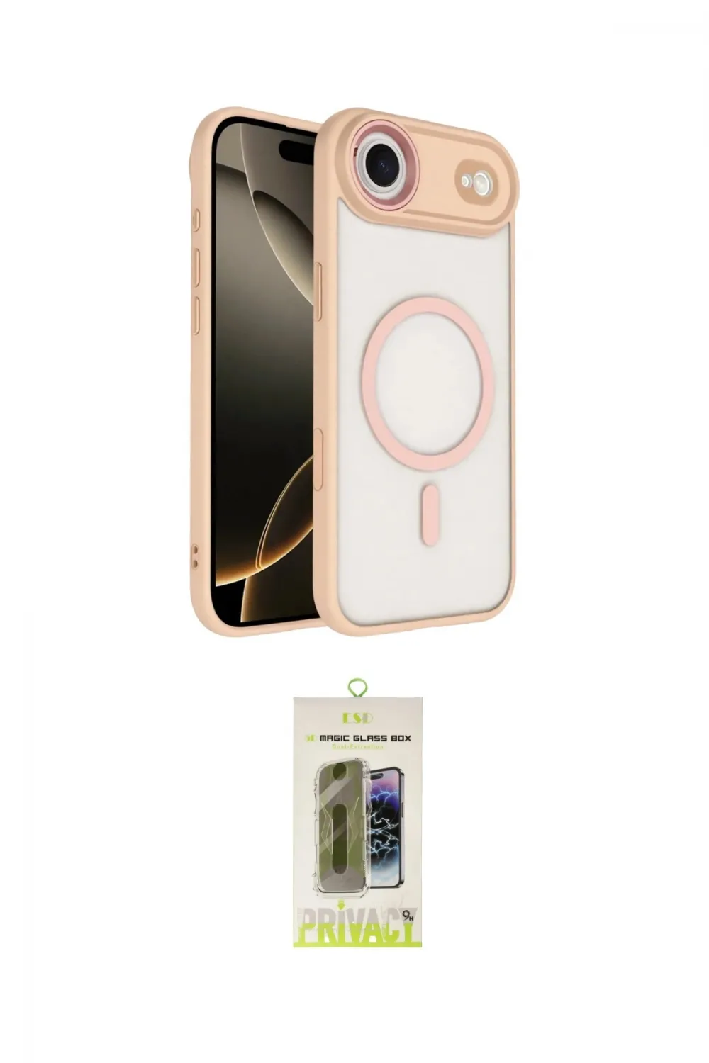 ieg™ iPhone 17 Air Kılıf Kıvılcım Prime - Siyah Joko Magic 5D Hayalet Cam