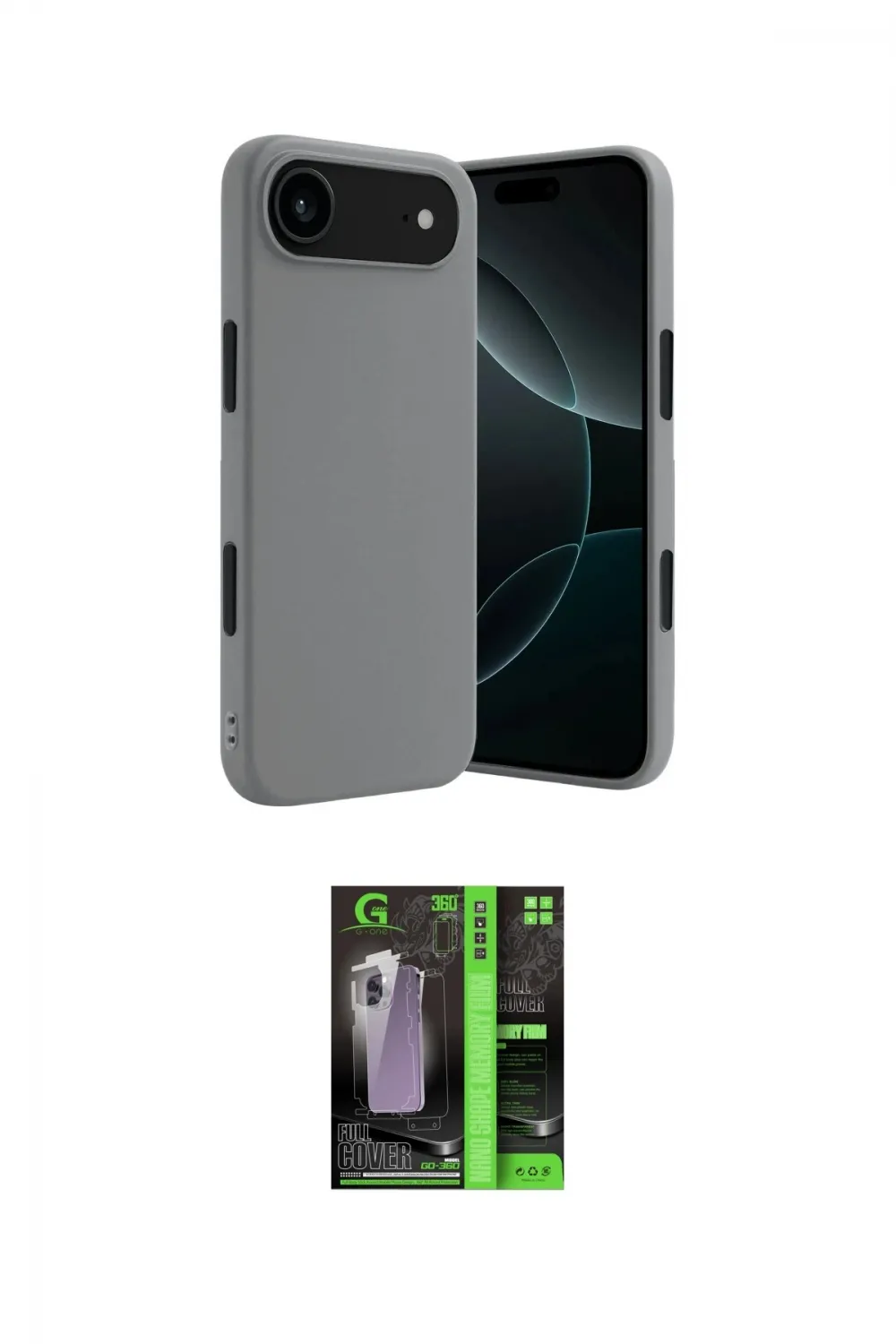 ieg™ iPhone 17 Air Kılıf Kozmos Yansıma Özel Seri - Şeffaf 360 Full Body Arka Koruyucu