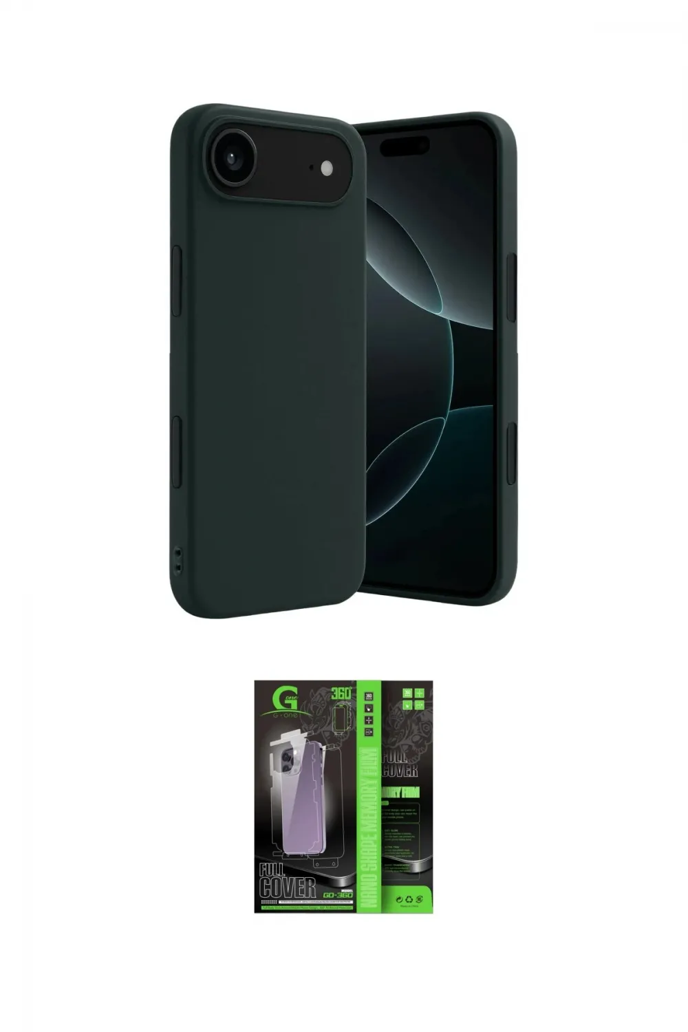 ieg™ iPhone 17 Air Kılıf Kozmos Yansıma Özel Seri - Şeffaf 360 Full Body Arka Koruyucu