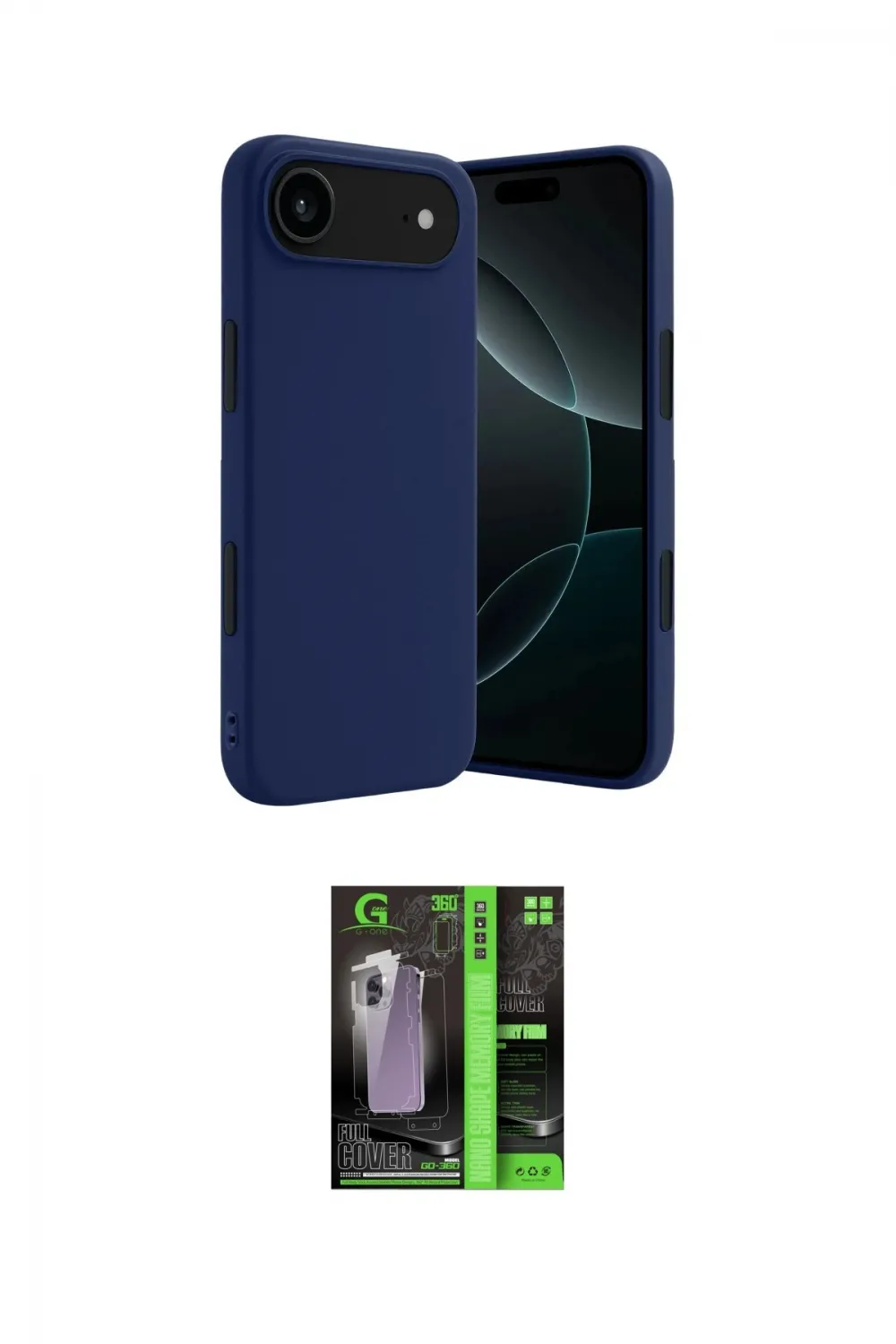 ieg™ iPhone 17 Air Kılıf Kozmos Yansıma Özel Seri - Şeffaf 360 Full Body Arka Koruyucu