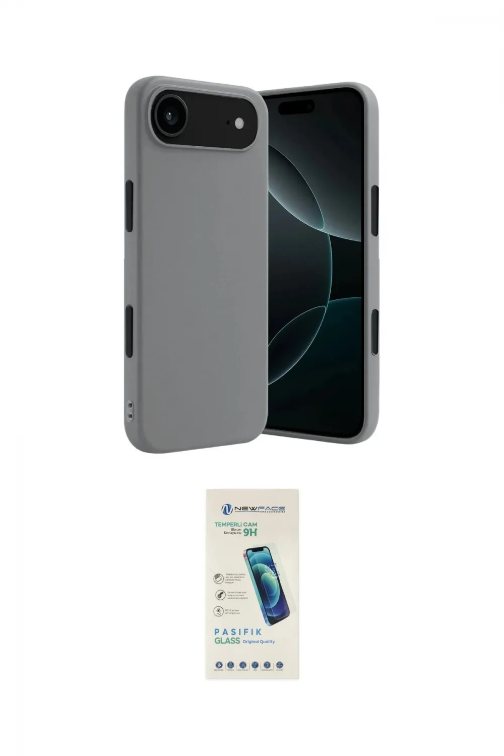 ieg™ iPhone 17 Air Kılıf Kozmos Yansıma Özel Seri - Şeffaf Pasifik Cam Ekran Koruyucu