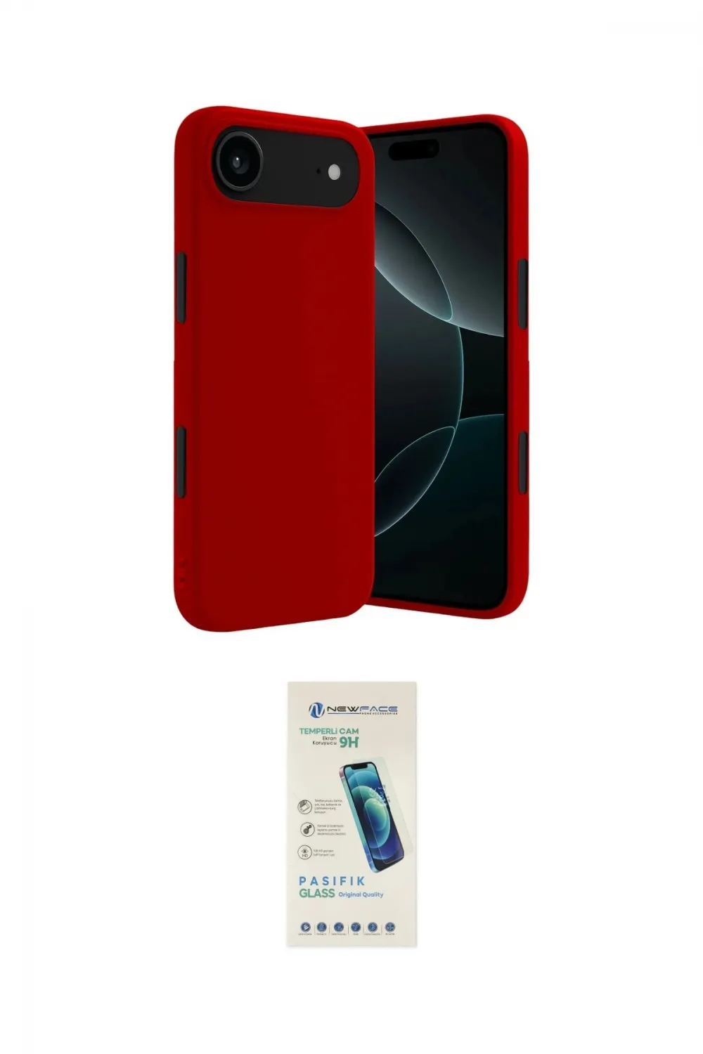 ieg™ iPhone 17 Air Kılıf Kozmos Yansıma Özel Seri - Şeffaf Pasifik Cam Ekran Koruyucu