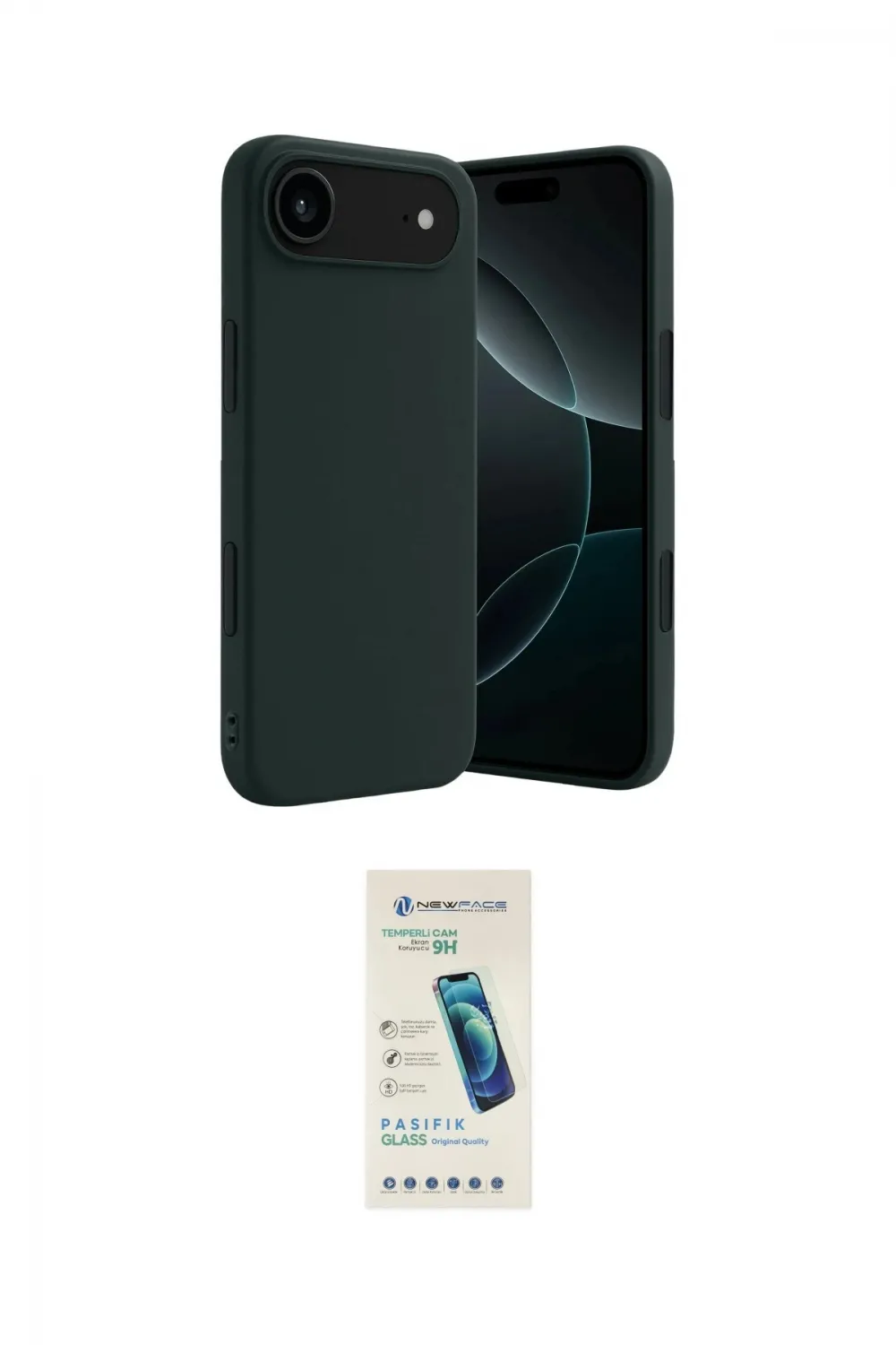 ieg™ iPhone 17 Air Kılıf Kozmos Yansıma Özel Seri - Şeffaf Pasifik Cam Ekran Koruyucu