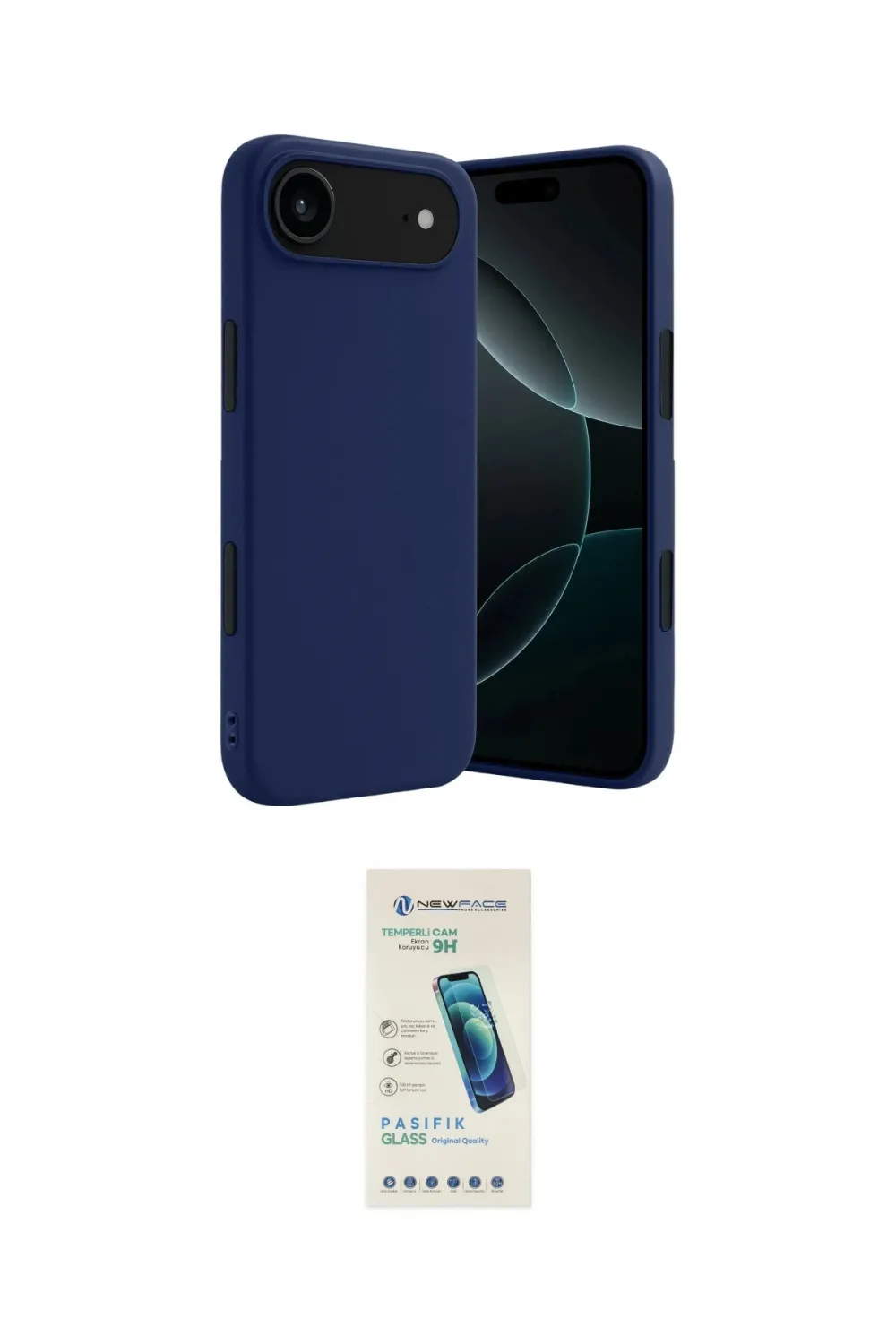 ieg™ iPhone 17 Air Kılıf Kozmos Yansıma Özel Seri - Şeffaf Pasifik Cam Ekran Koruyucu