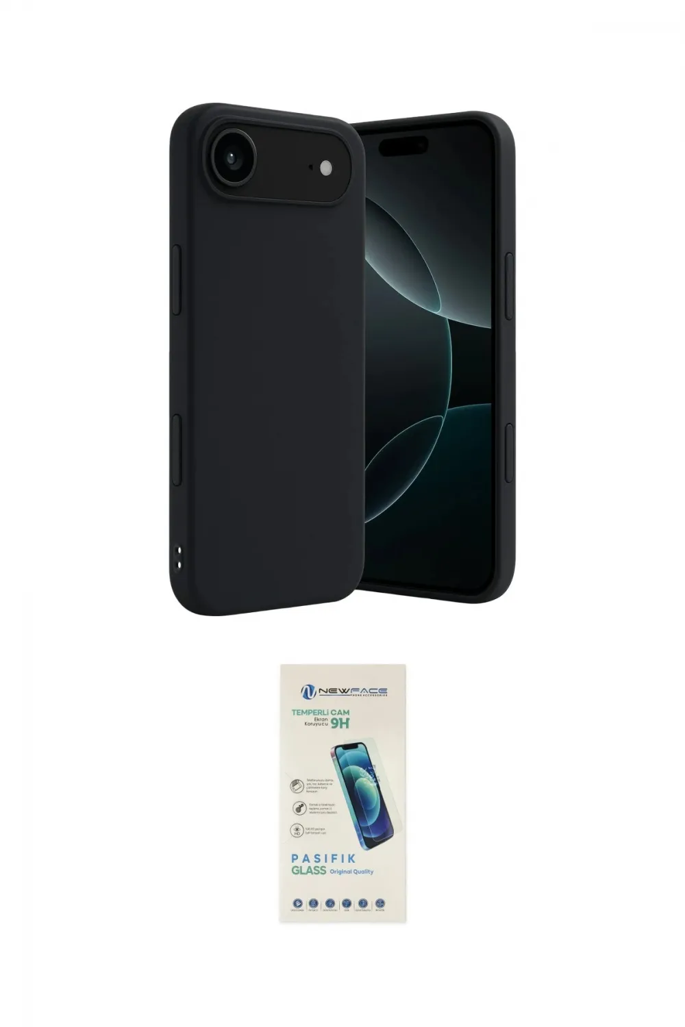 ieg™ iPhone 17 Air Kılıf Kozmos Yansıma Özel Seri - Şeffaf Pasifik Cam Ekran Koruyucu