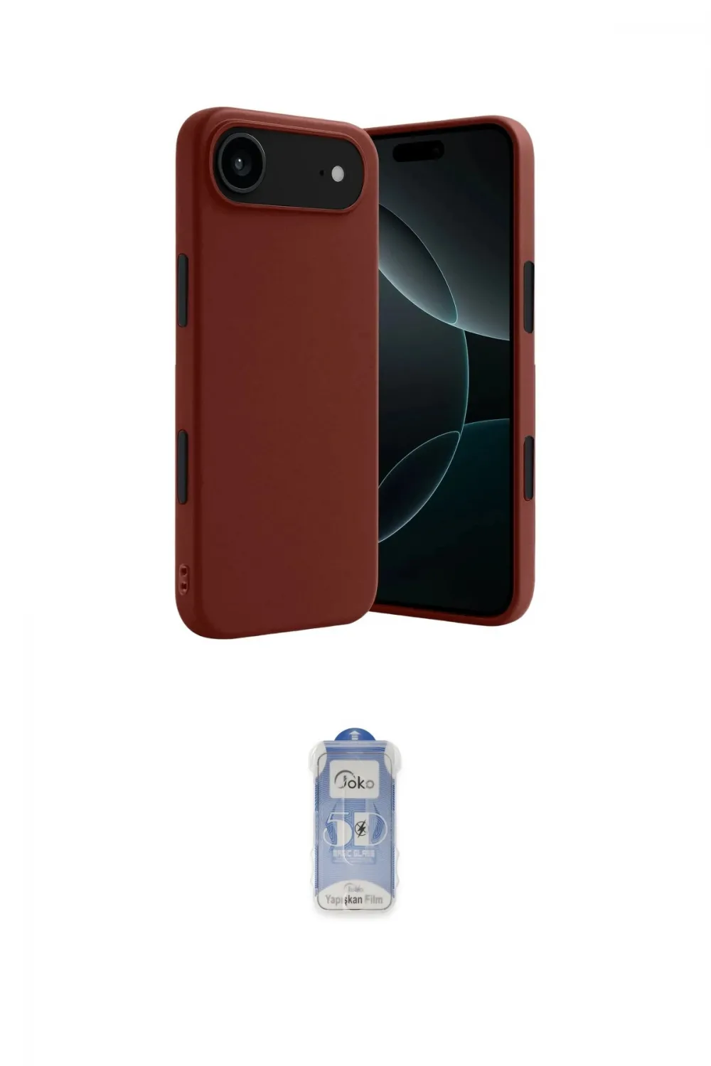 ieg™ iPhone 17 Air Kılıf Kozmos Yansıma Özel Seri - Siyah Joko Magic 5D Cam
