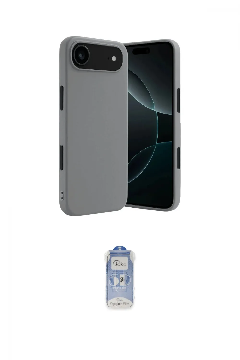 ieg™ iPhone 17 Air Kılıf Kozmos Yansıma Özel Seri - Siyah Joko Magic 5D Cam