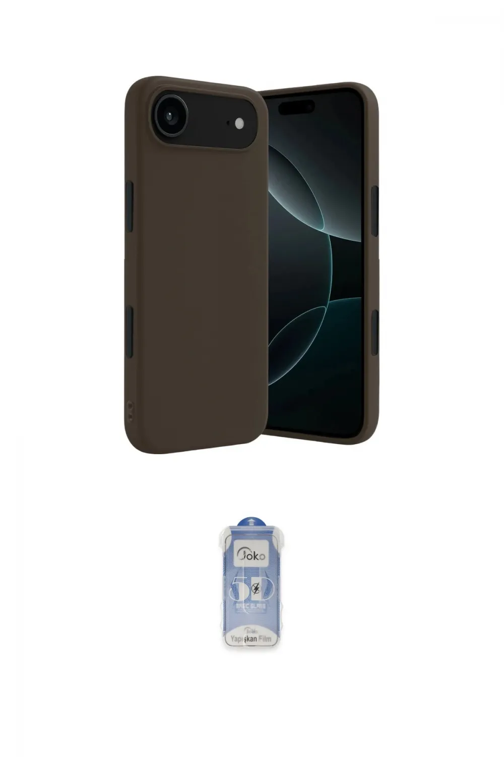 ieg™ iPhone 17 Air Kılıf Kozmos Yansıma Özel Seri - Siyah Joko Magic 5D Cam