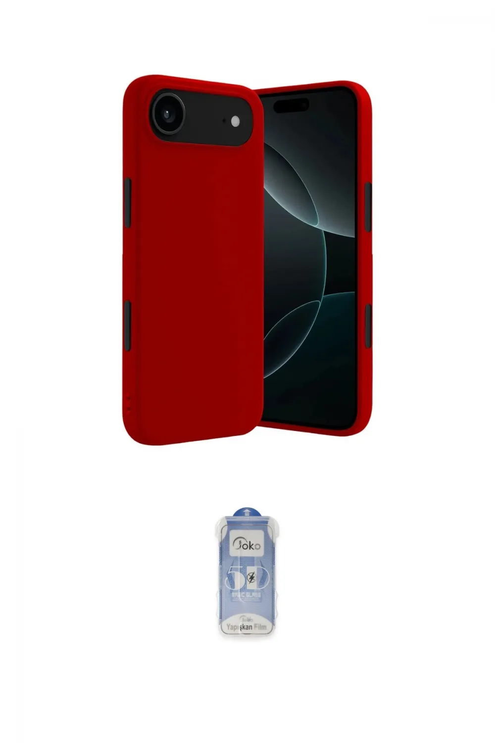 ieg™ iPhone 17 Air Kılıf Kozmos Yansıma Özel Seri - Siyah Joko Magic 5D Cam