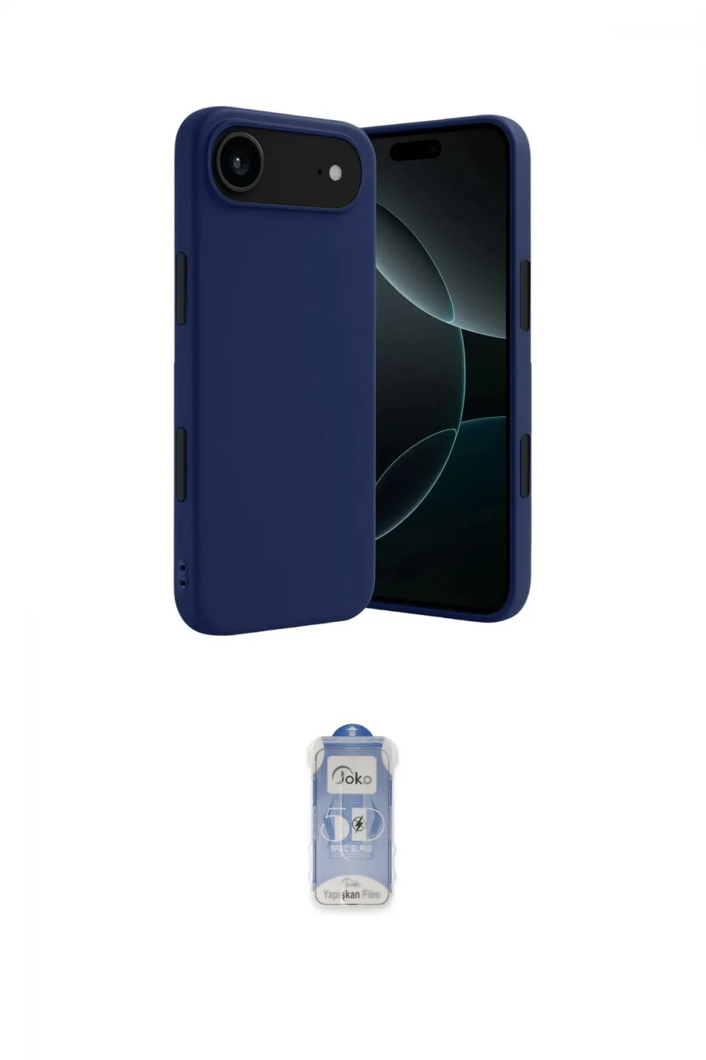 ieg™ iPhone 17 Air Kılıf Kozmos Yansıma Özel Seri - Siyah Joko Magic 5D Cam