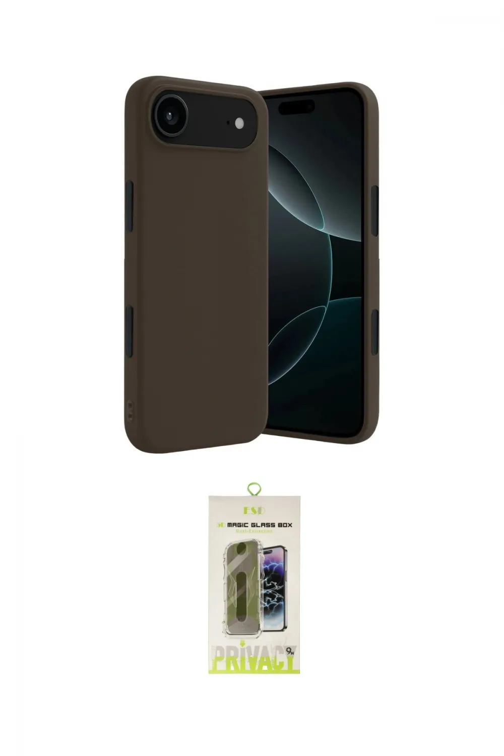 ieg™ iPhone 17 Air Kılıf Kozmos Yansıma Özel Seri - Siyah Joko Magic 5D Hayalet Cam