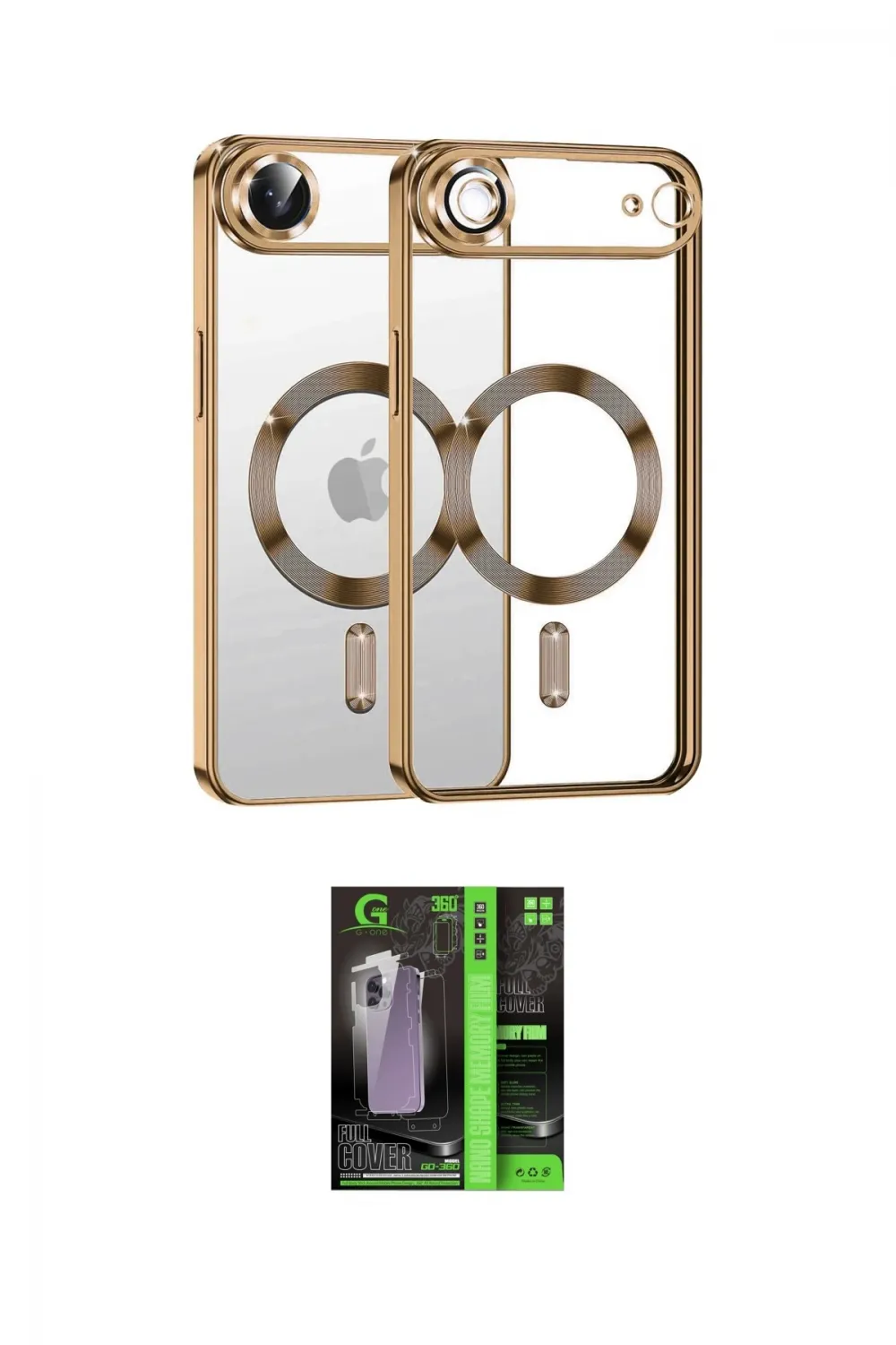 ieg™ iPhone 17 Air Kılıf Nova Işık Özel Seri - Şeffaf 360 Full Body Arka Koruyucu