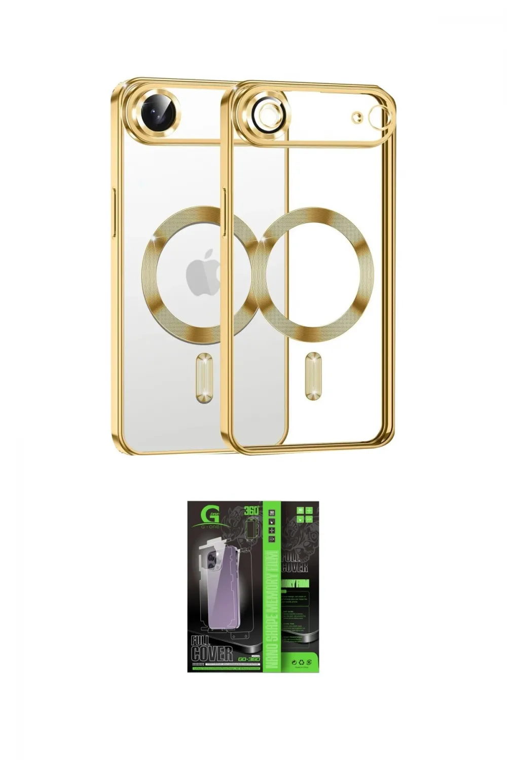 ieg™ iPhone 17 Air Kılıf Nova Işık Özel Seri - Şeffaf 360 Full Body Arka Koruyucu