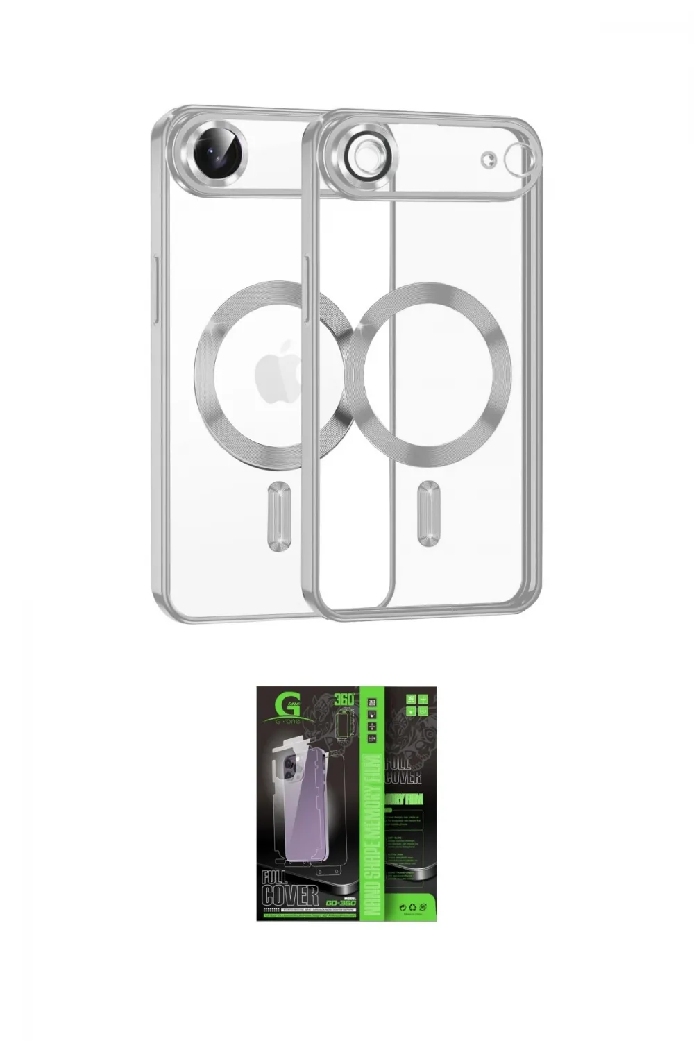 ieg™ iPhone 17 Air Kılıf Nova Işık Özel Seri - Şeffaf 360 Full Body Arka Koruyucu