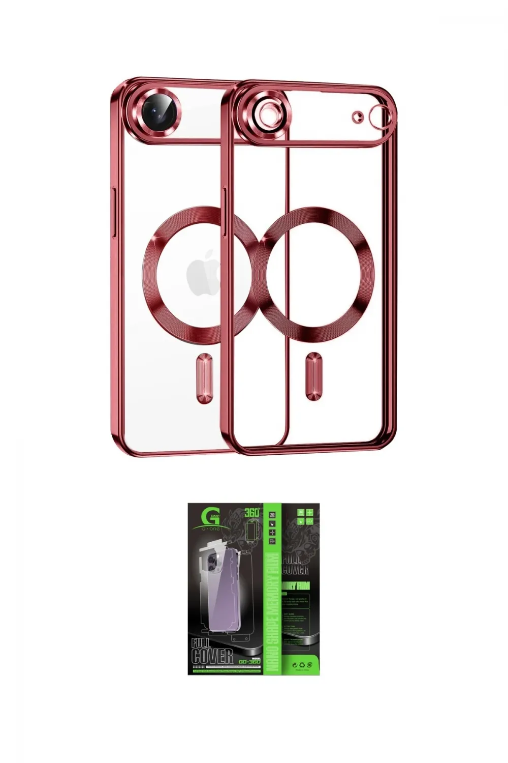 ieg™ iPhone 17 Air Kılıf Nova Işık Özel Seri - Şeffaf 360 Full Body Arka Koruyucu