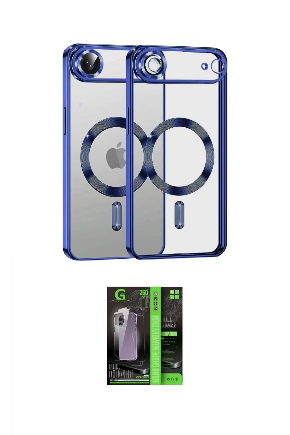 ieg™ iPhone 17 Air Kılıf Nova Işık Özel Seri - Şeffaf 360 Full Body Arka Koruyucu