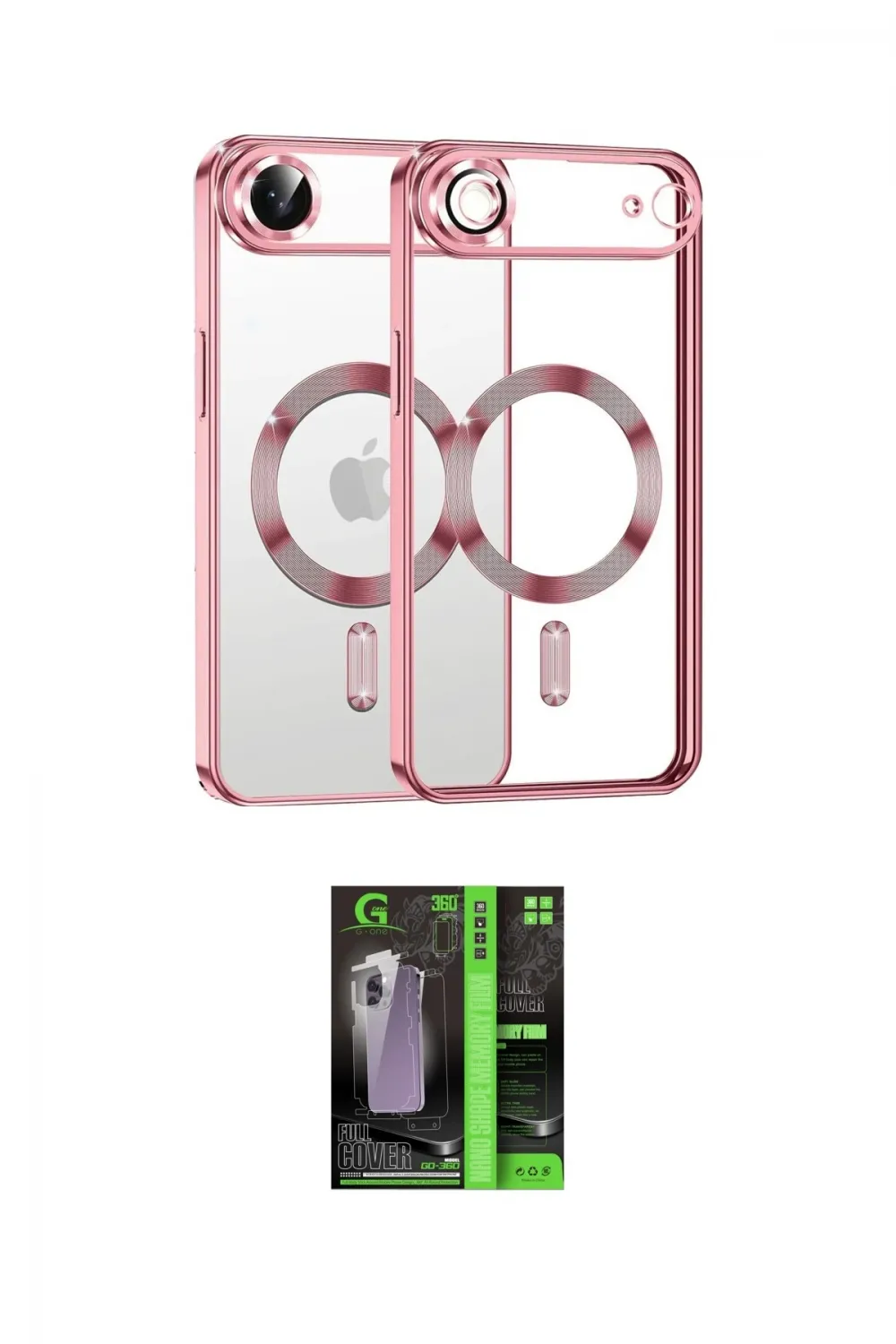 ieg™ iPhone 17 Air Kılıf Nova Işık Özel Seri - Şeffaf 360 Full Body Arka Koruyucu