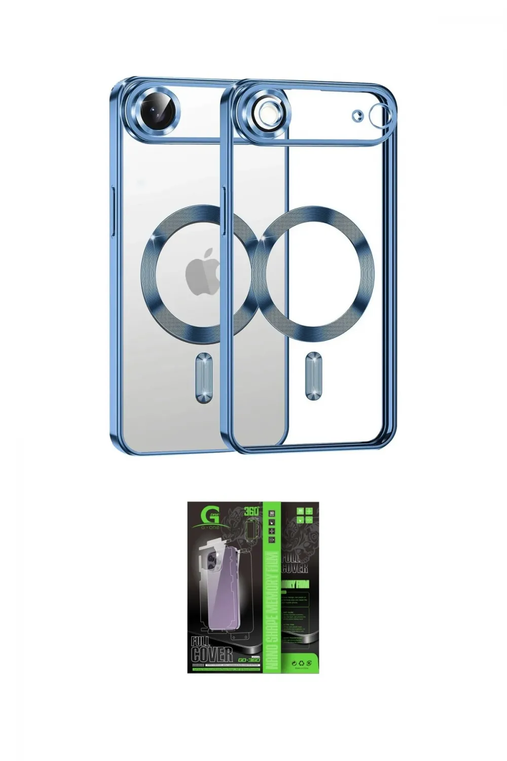 ieg™ iPhone 17 Air Kılıf Nova Işık Özel Seri - Şeffaf 360 Full Body Arka Koruyucu