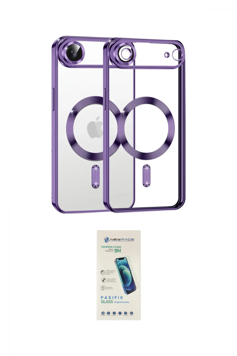 ieg™ iPhone 17 Air Kılıf Nova Işık Özel Seri - Şeffaf Pasifik Cam Ekran Koruyucu