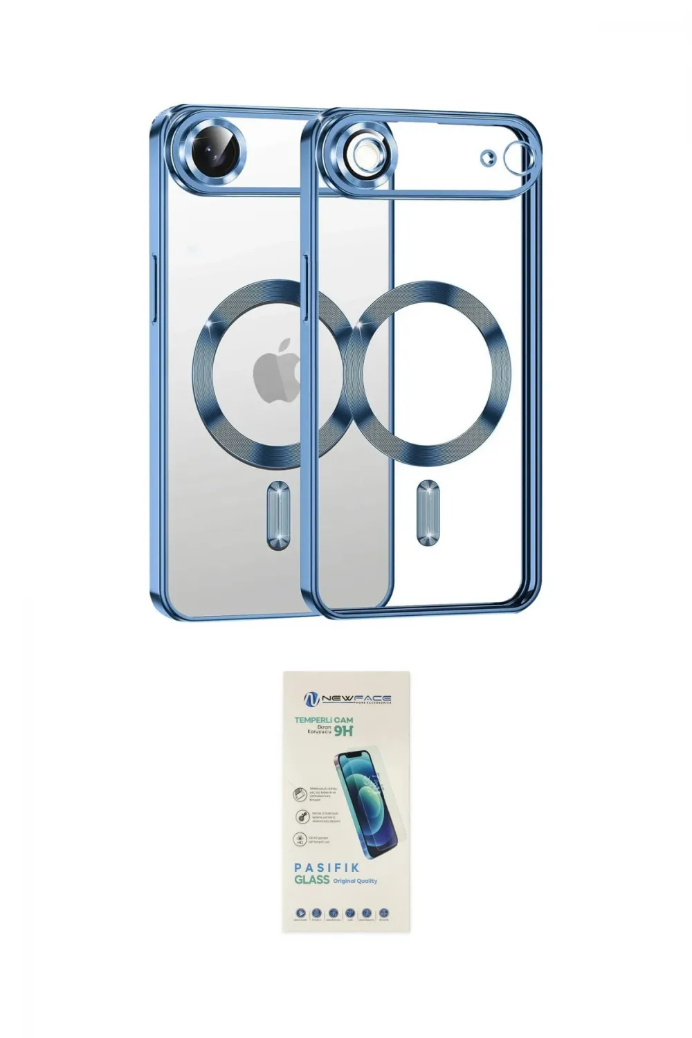 ieg™ iPhone 17 Air Kılıf Nova Işık Özel Seri - Şeffaf Pasifik Cam Ekran Koruyucu