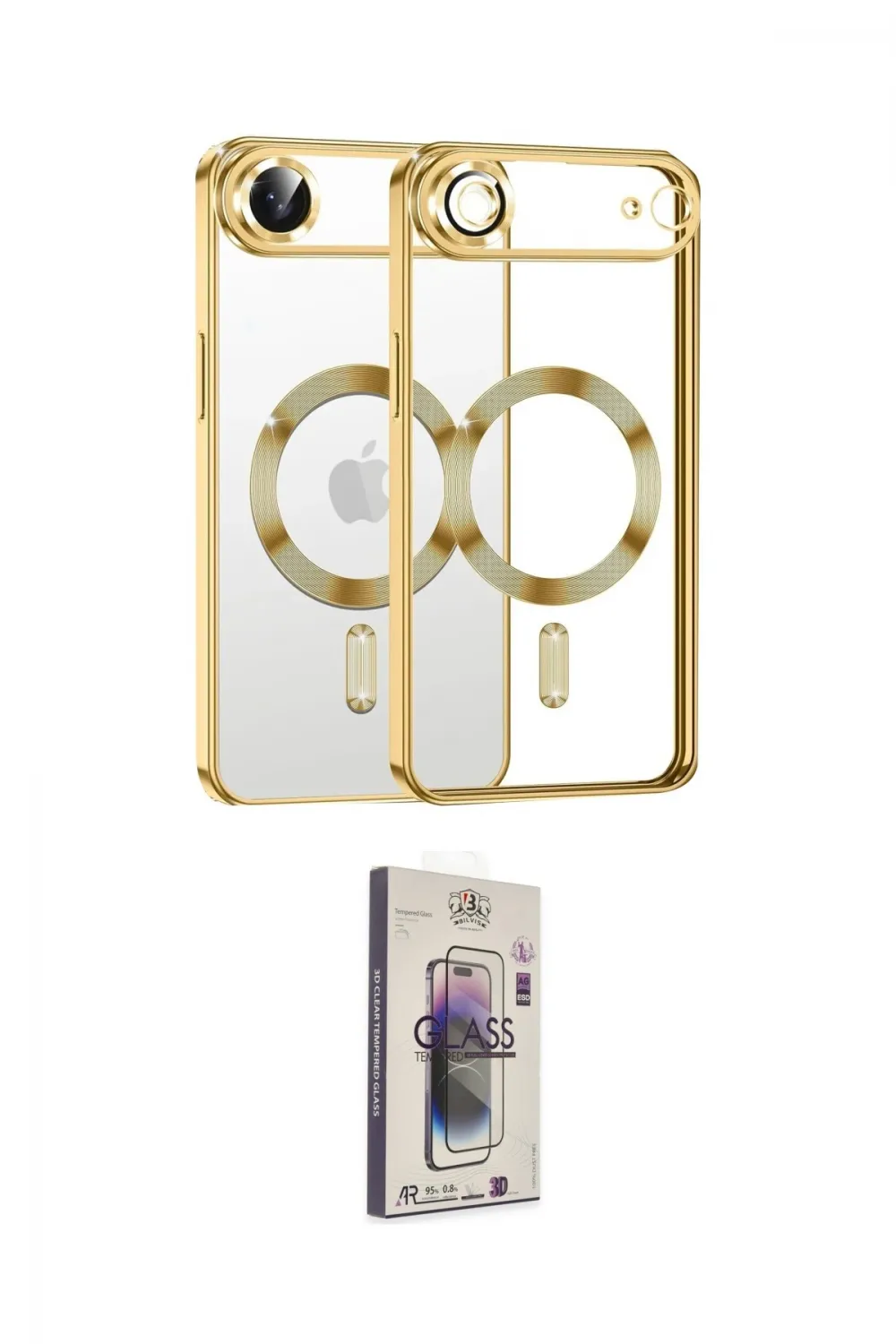 ieg™ iPhone 17 Air Kılıf Nova Işık Özel Seri - Siyah Bilvis 3D Cam Ekran Koruyucu