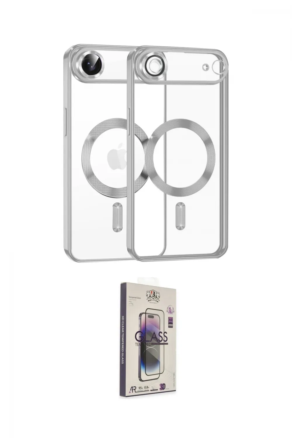 ieg™ iPhone 17 Air Kılıf Nova Işık Özel Seri - Siyah Bilvis 3D Cam Ekran Koruyucu