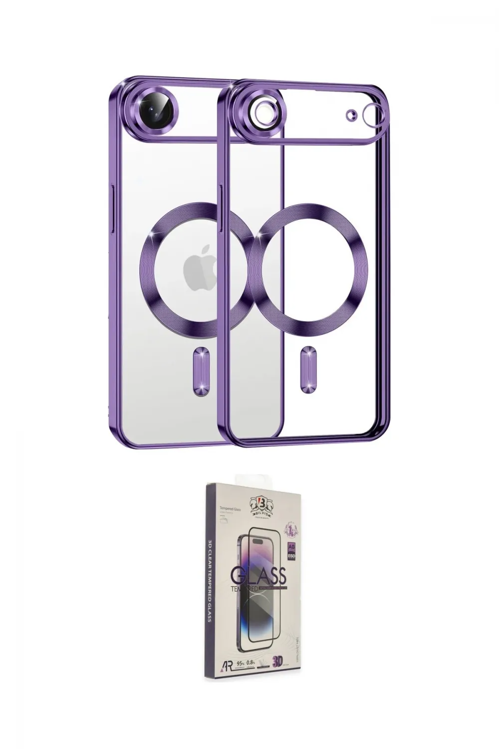 ieg™ iPhone 17 Air Kılıf Nova Işık Özel Seri - Siyah Bilvis 3D Cam Ekran Koruyucu