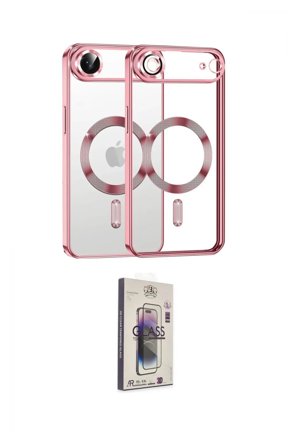 ieg™ iPhone 17 Air Kılıf Nova Işık Özel Seri - Siyah Bilvis 3D Cam Ekran Koruyucu
