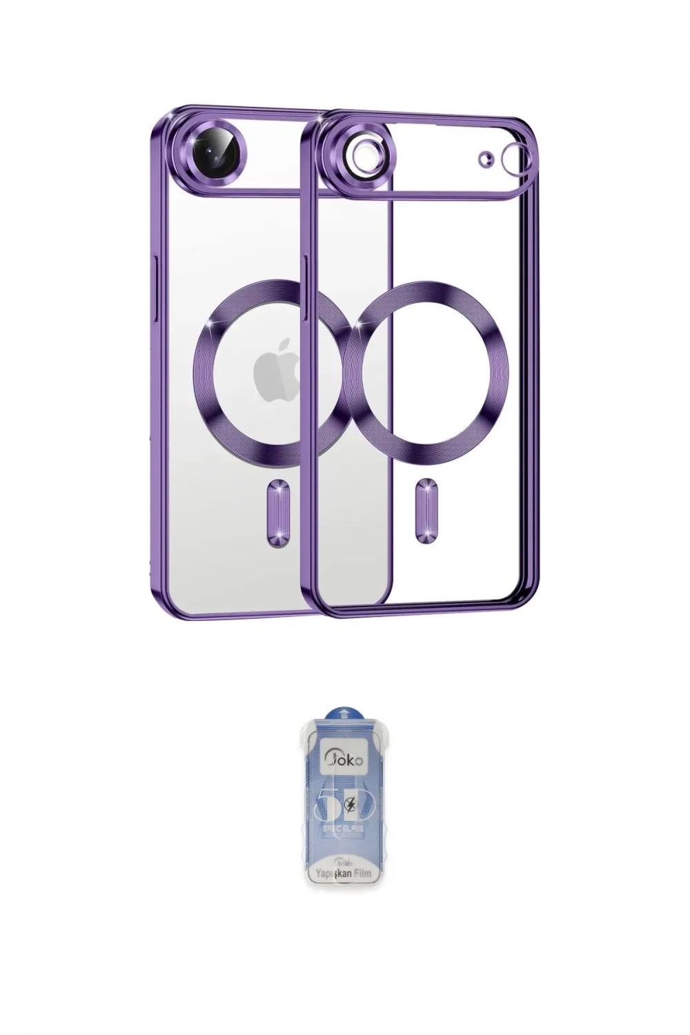 ieg™ iPhone 17 Air Kılıf Nova Işık Özel Seri - Siyah Joko Magic 5D Cam