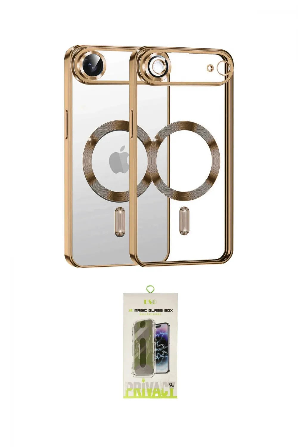 ieg™ iPhone 17 Air Kılıf Nova Işık Özel Seri - Siyah Joko Magic 5D Hayalet Cam