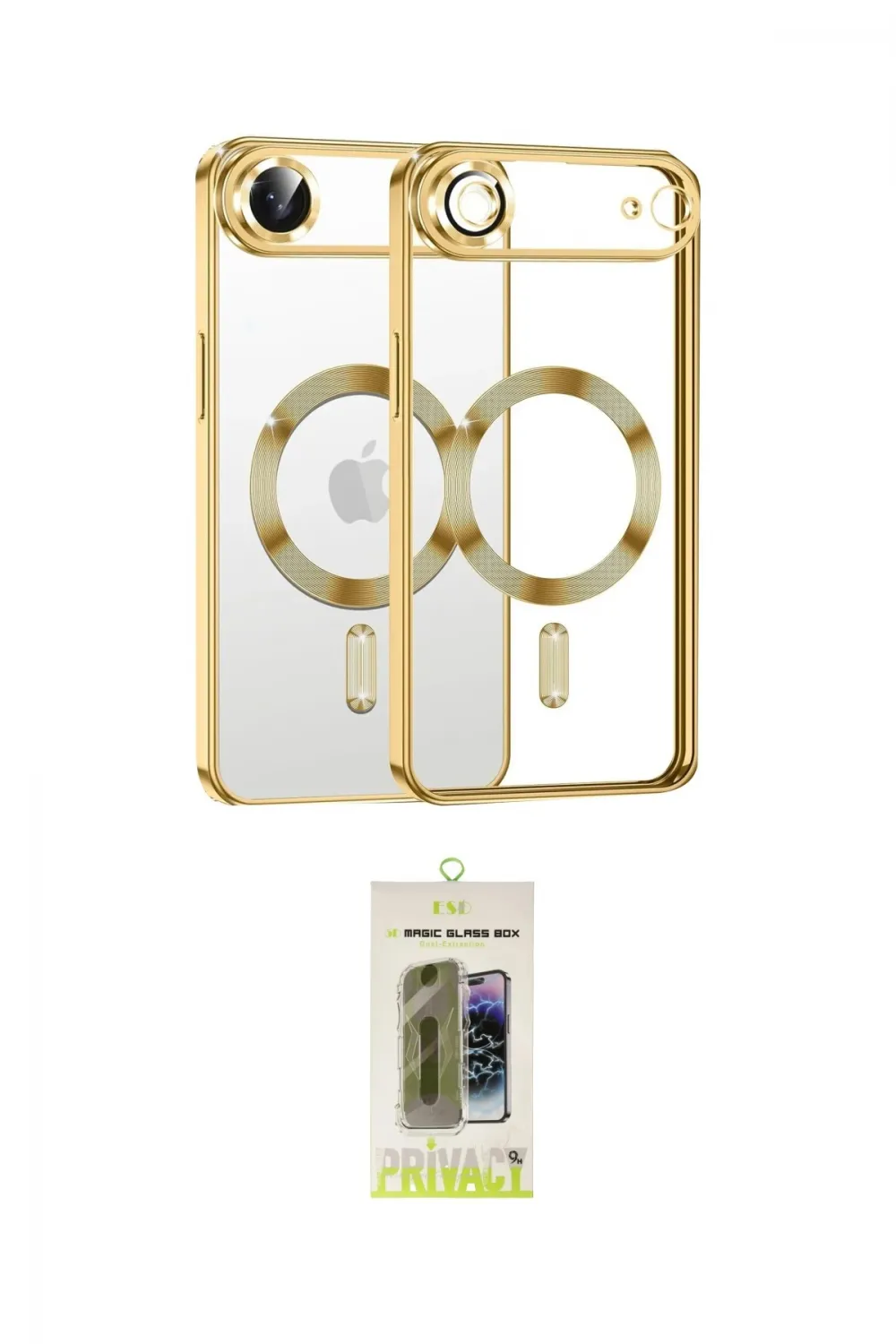 ieg™ iPhone 17 Air Kılıf Nova Işık Özel Seri - Siyah Joko Magic 5D Hayalet Cam