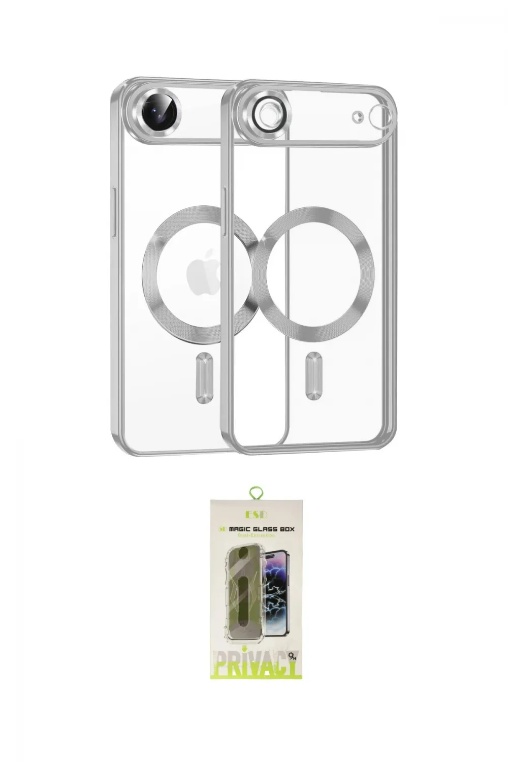 ieg™ iPhone 17 Air Kılıf Nova Işık Özel Seri - Siyah Joko Magic 5D Hayalet Cam